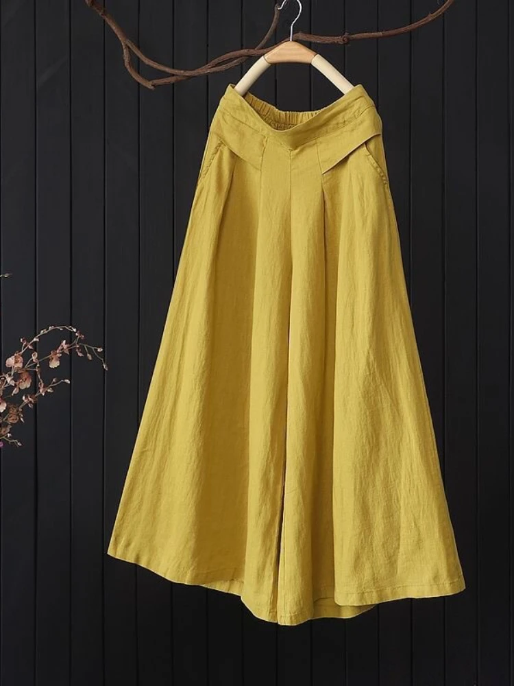 

Женские хлопковые брюки, весенне-летние белые повседневные свободные мешковатые брюки с высокой талией, корейские широкие брюки до щиколотки для женщин