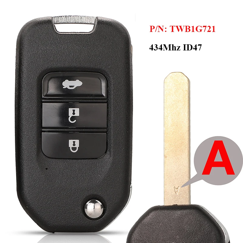

Универсальный Дистанционный Ключ Jingyuqin 2/3BTN Для Honda Civic Accord City CR-V Jazz XR-V Vezel Spirior JADE 433 МГц