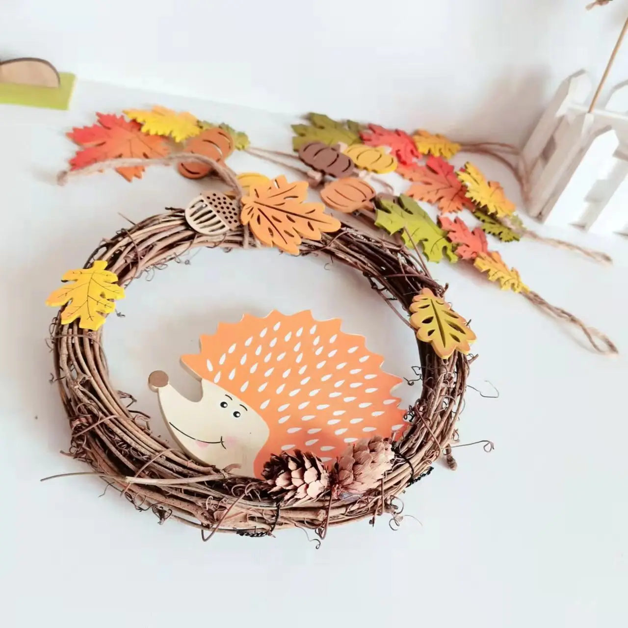 

Easter Natural Rattan Wreath DIY Easter Decoration Rattan Wreath Home Door Party Decoration