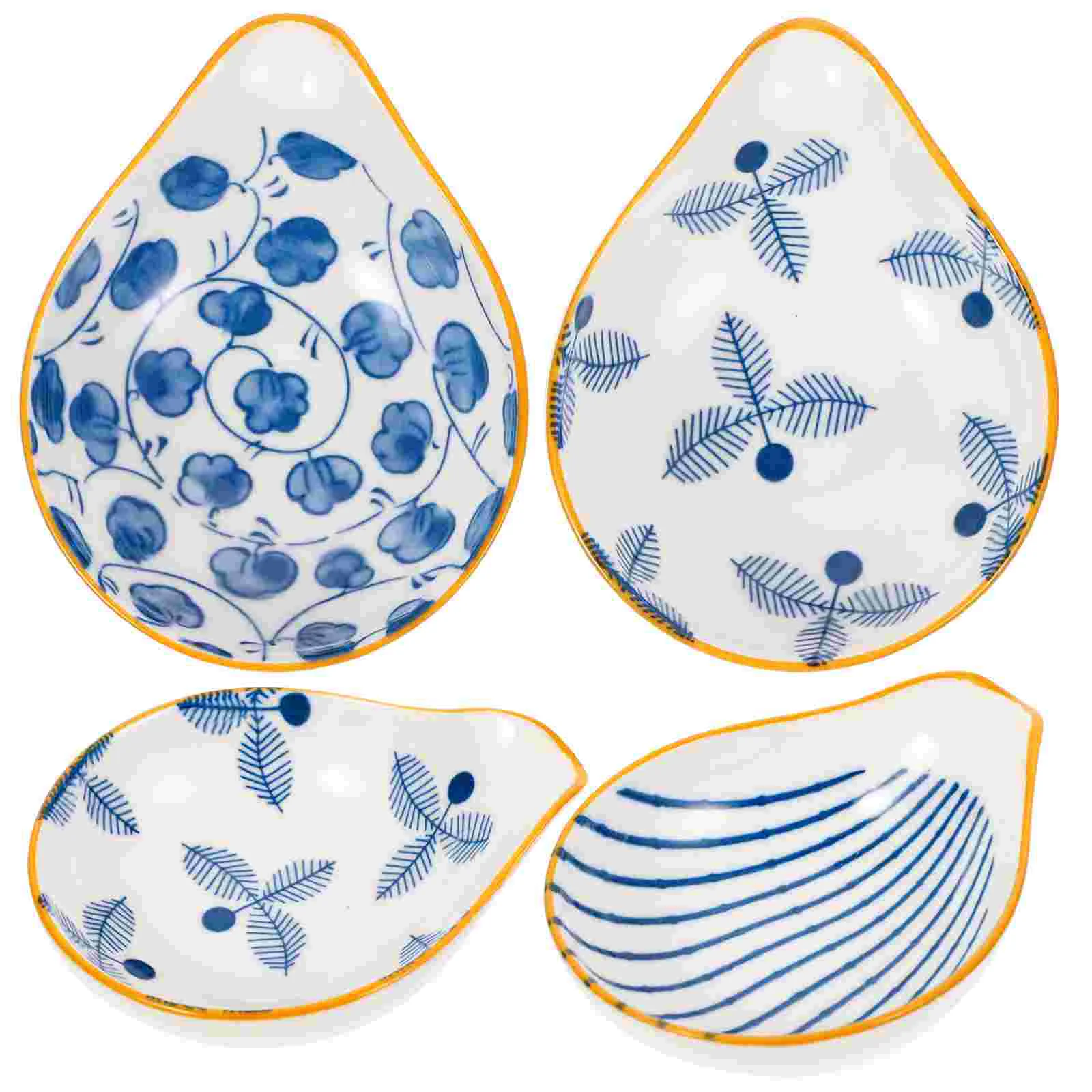 

4Pcs Cooking Utensil Rest Ceramic Spoon Storage Rest Household Cutlery Holder Portable Spoon Rest for Storage Kitchen