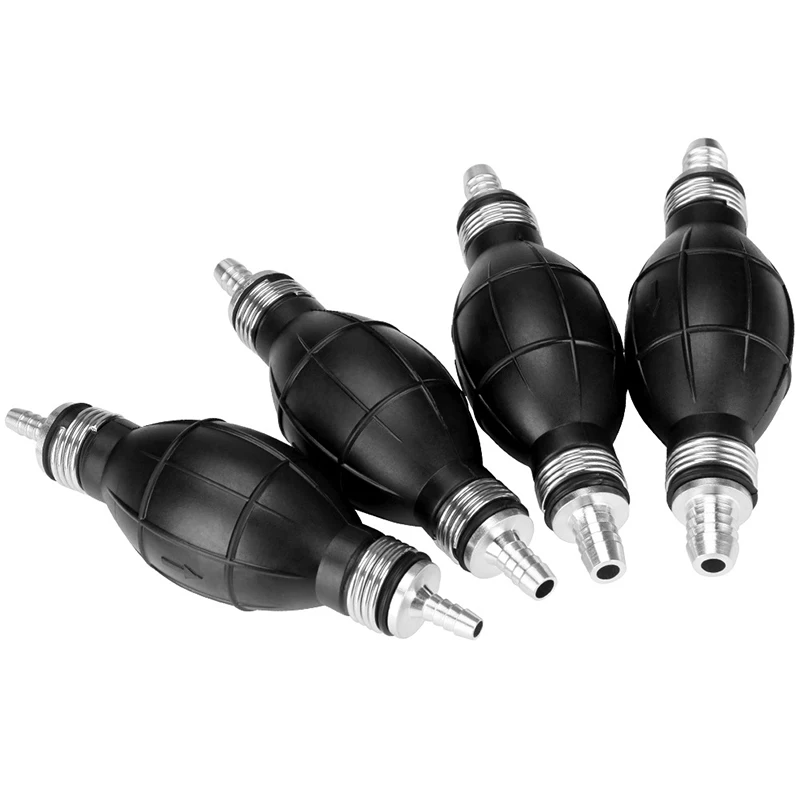 

6/8/10/12mm Universal Fuel Pump Rubber Manual Transfer Liquid Gasoline Petrol Diesel Hand Primer Bulb Tube Aluminum