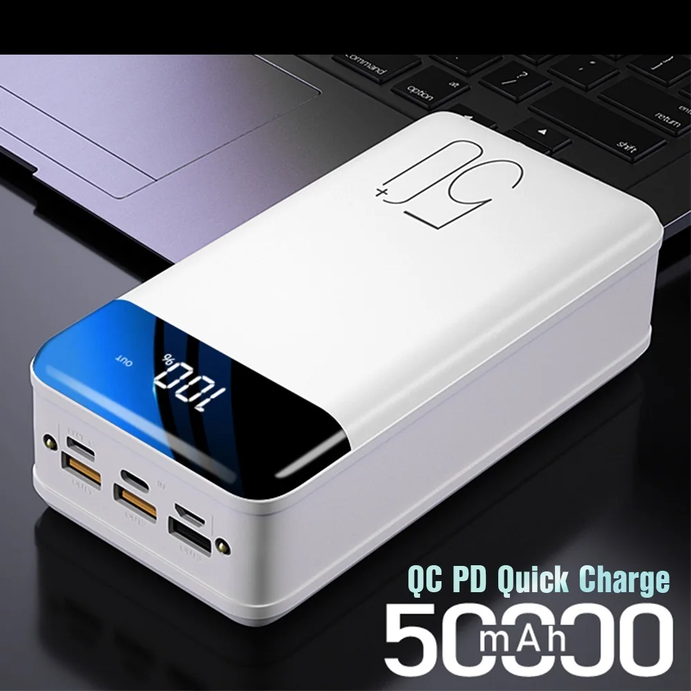 

Портативное зарядное устройство 50000 мАч QC PD 3,0, быстрая зарядка, портативное зарядное устройство 50000 мАч, Внешнее зарядное устройство, портат...