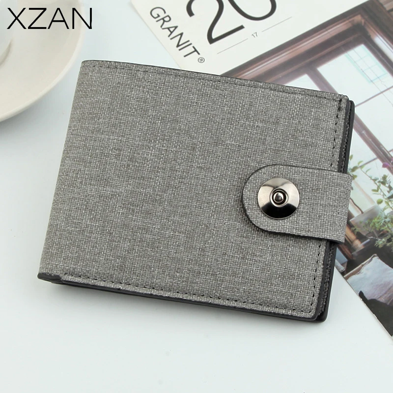 

Canvas Men's Wallet Casual Card Holder Cash Coin Purse ID Holder Clutch Bag Men's Luxury Wallet Photo Bag Folding Short Wallet