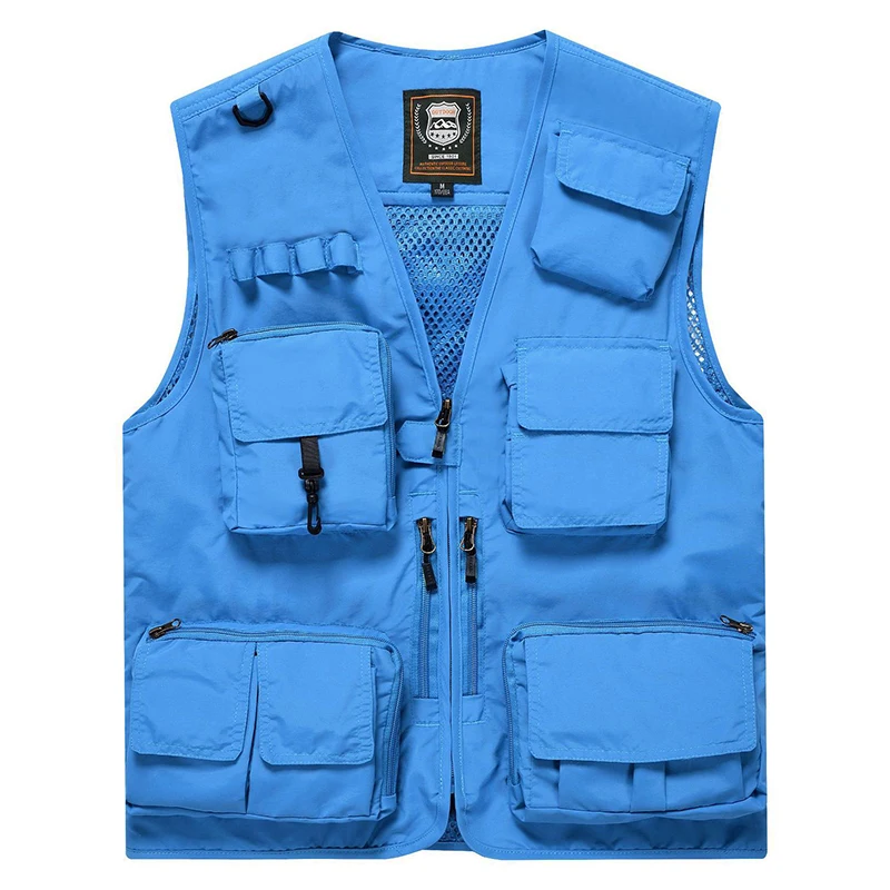 

Men's Vest Multi-Pocket Thin Trend Mesh Breathable Detachable Waistcoat Outdoor Mountaineering Camo Fishing Casual Tactical Vest