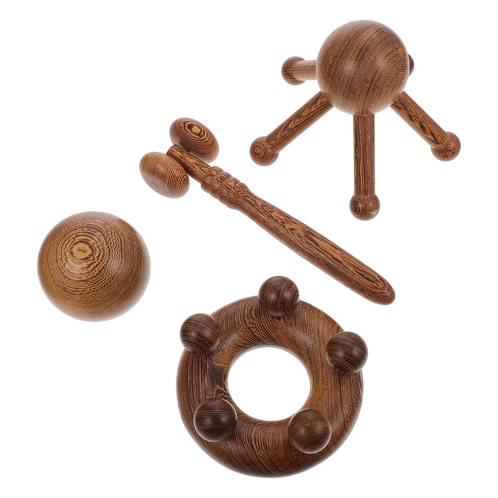 

4 Pcs Multifunctional Wooden Environmentally Friendly Appliances Massagers for Home