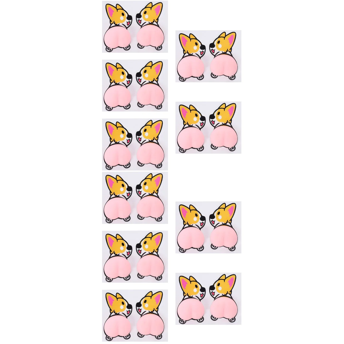 

10 Pairs Car Door Protectors Car Rearview Protectors 3D Butt Stickers Car Accessories