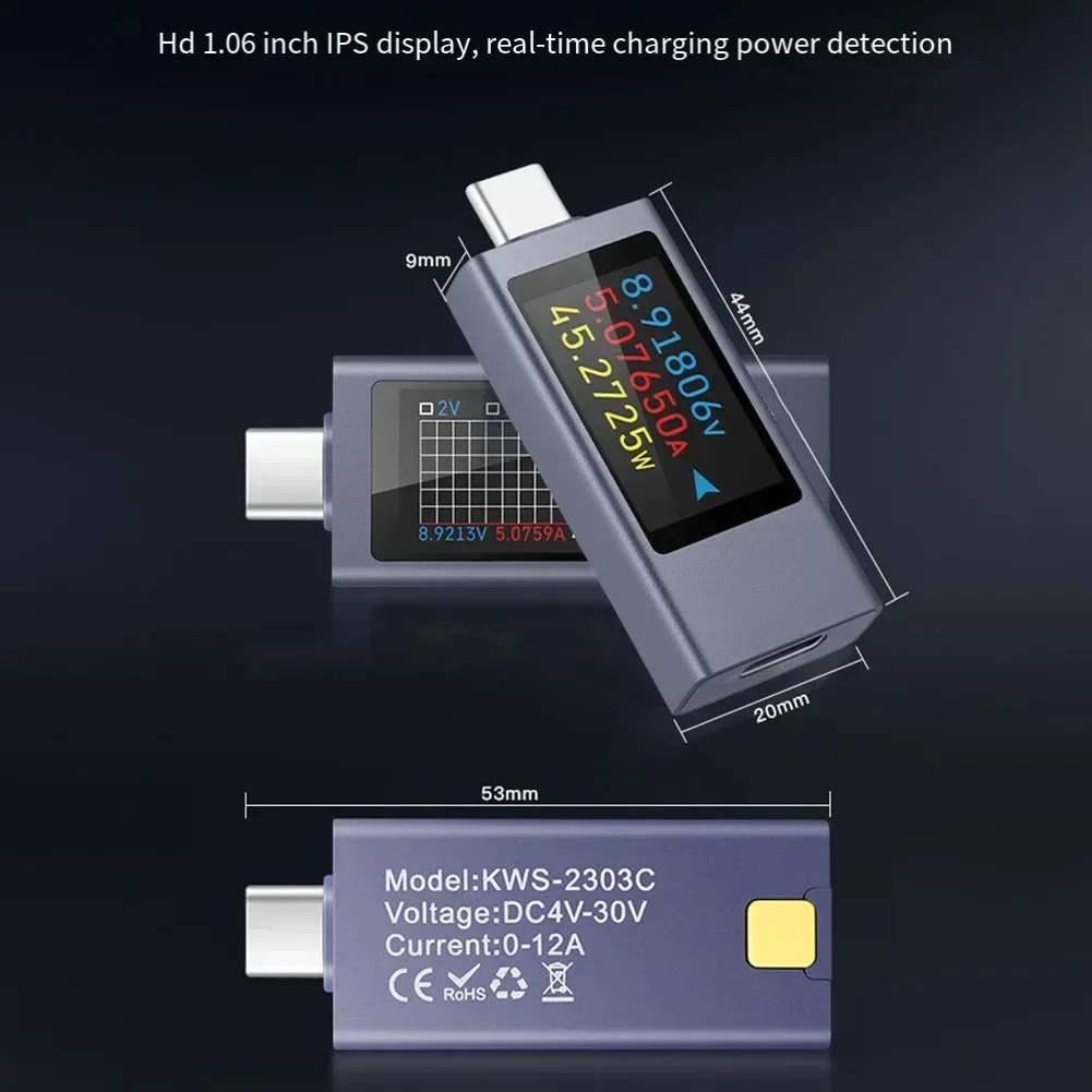 240 Вт USB C-метр тестер зарядки телефона обнаружение в реальном времени 3 страницы