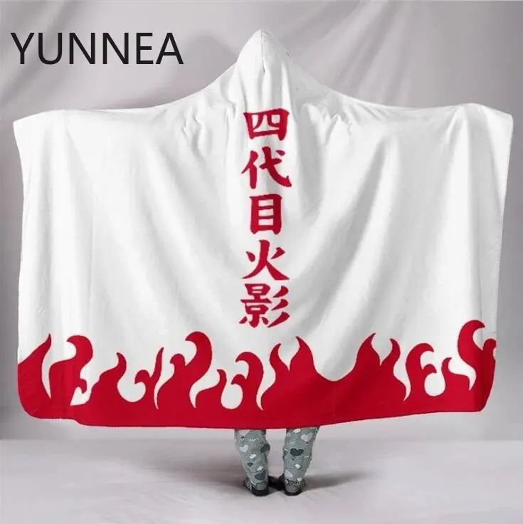 2022 New Anime Hooded Cloak Aldult Autumn Winter Red Cloud Pattern Blanket Office Nap Cape Casual Home Clothing images - 6