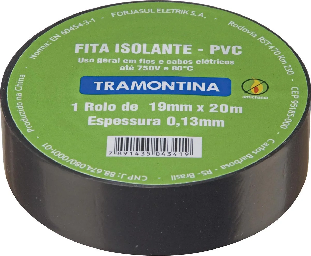

ISOLANT TAPE 0.13X19MM BLACK 5 METERS-PC/10