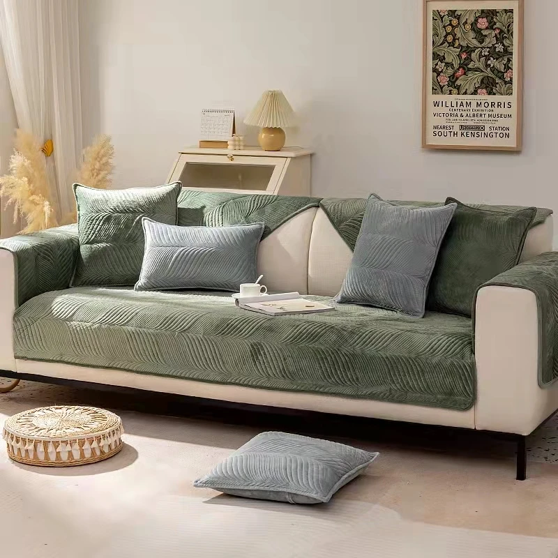 

Утолщенный стеганый чехол для дивана, клетчатый чехол для дивана, кресла, дивана, подушки, мебельный чехол, чехол для дивана, чехлы для гости...