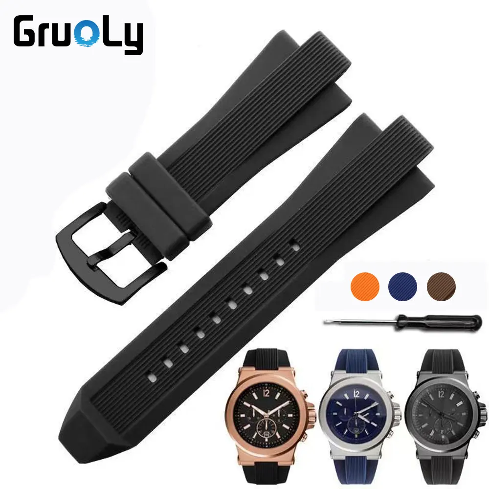 Фото Силиконовый ремешок для часов Michael Kors MK8184 MK8729 MK9020 MK8152 MK9020 MK9026, ремешок для часов с поднятым ртом, аксессуары 29 мм x 13 мм №1