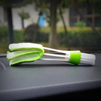 scrubbing brush double headed dust remover soft bristle car air conditioning outlet cleaning brush for car auto