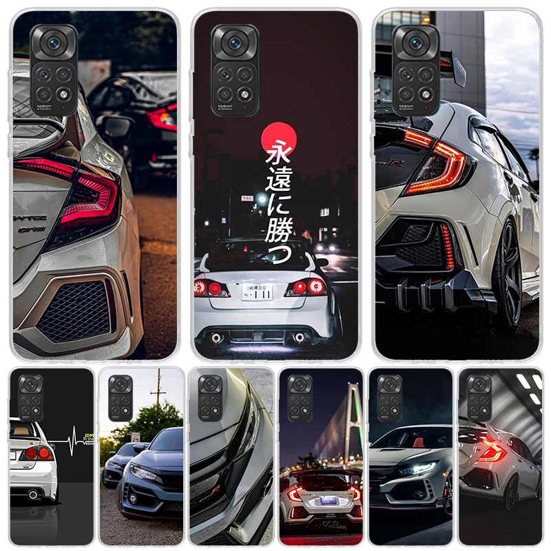 Чехол для телефона JDM Type R Civic Sport Car Xiaomi Redmi Note 14 13 12S 12 11S 11T 11E Pro Plus 10S 10 Art Customized Coque Capa N