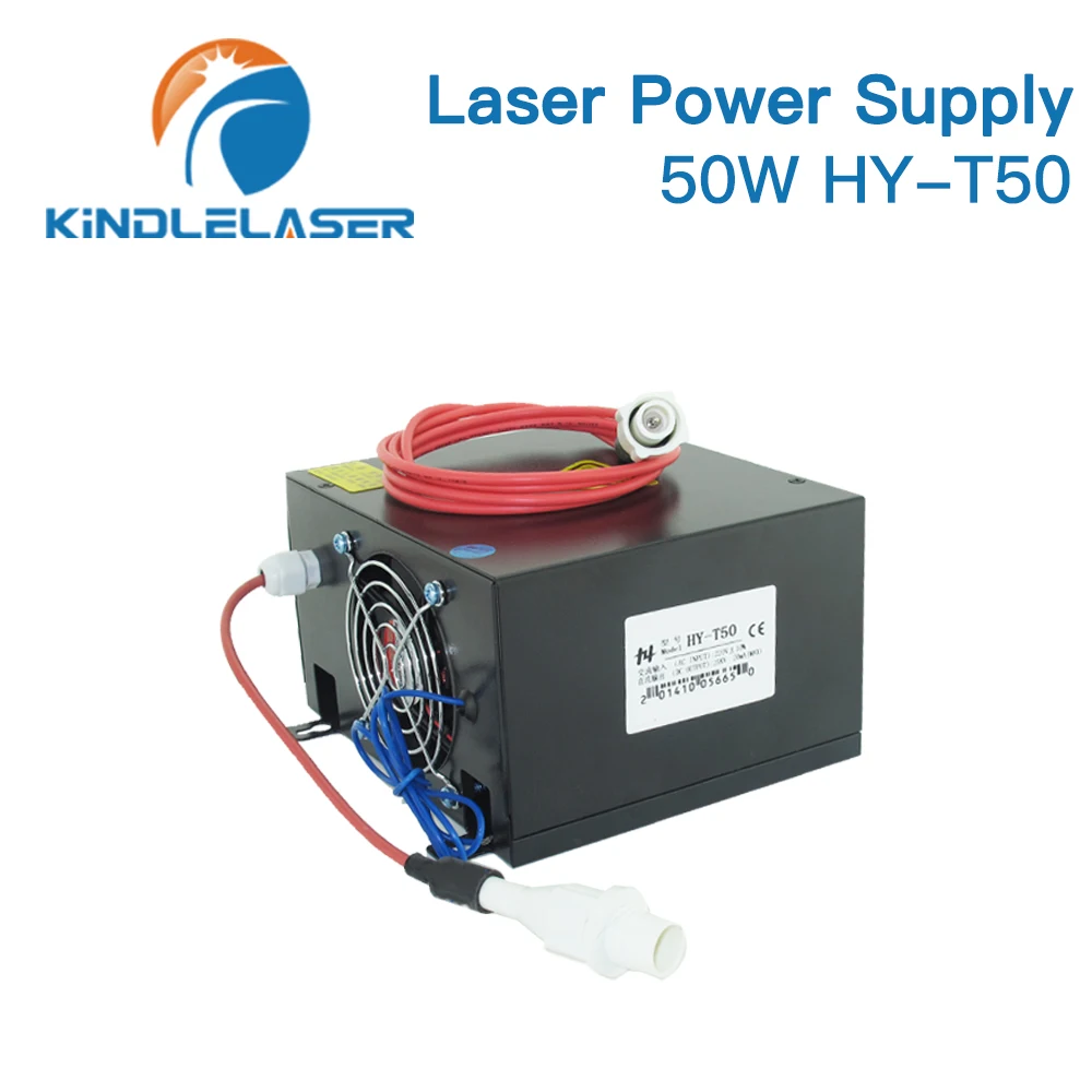 KINDLELASER 50W HY-T50 CO2 Laser Power Supply for CO2 Laser Engraving Cutting Machine HY-T50 T / W Series