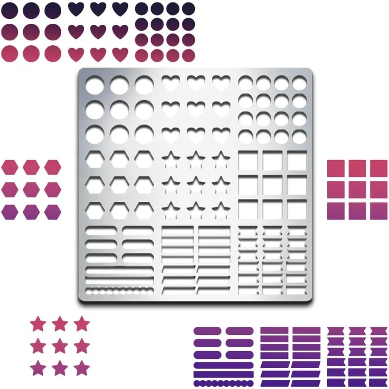 Металлические штампы с геометрическим рисунком круглый звездный журнал триммер