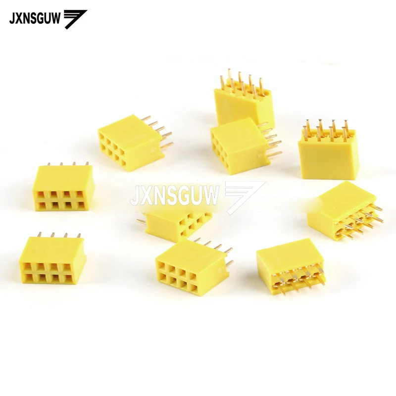 

20шт 2 * 4PIN, Двухрядное женское сиденье, расстояние 2,54 мм, 2*4P, однорядное сиденье, прямое, цвет желтого