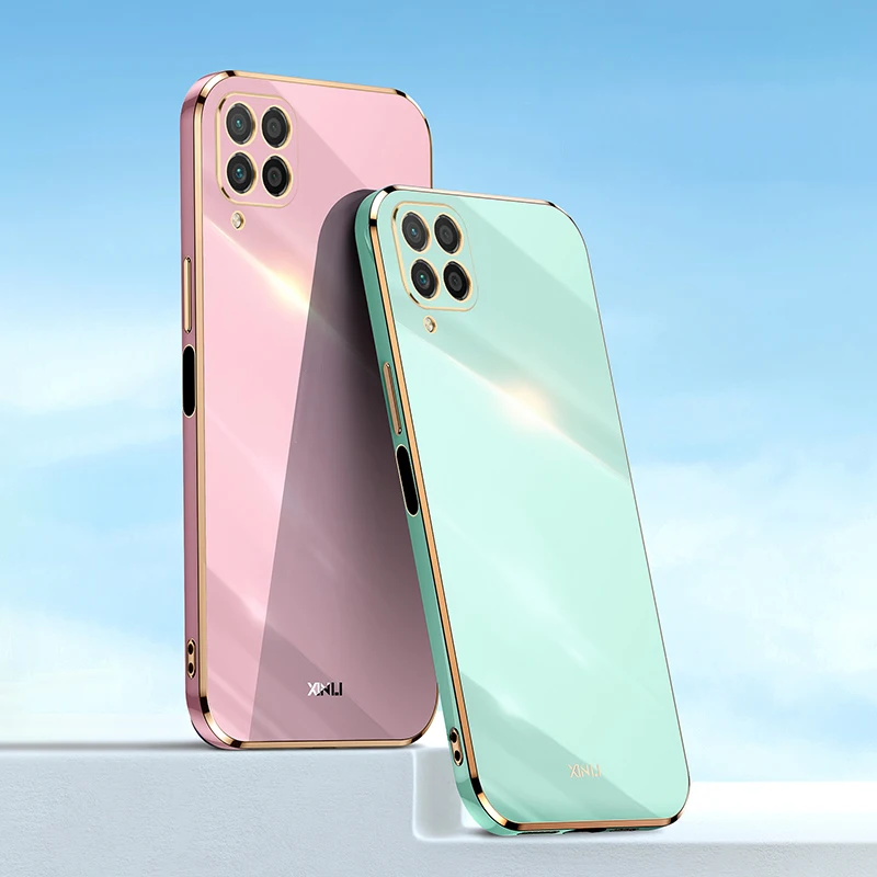 

Square Plating Back Cover Casing for Huawei P40 Lite Nova 6 SE 4G Russian Lens Protective Phone Coque P40Lite Nova6SE 6SE 2020