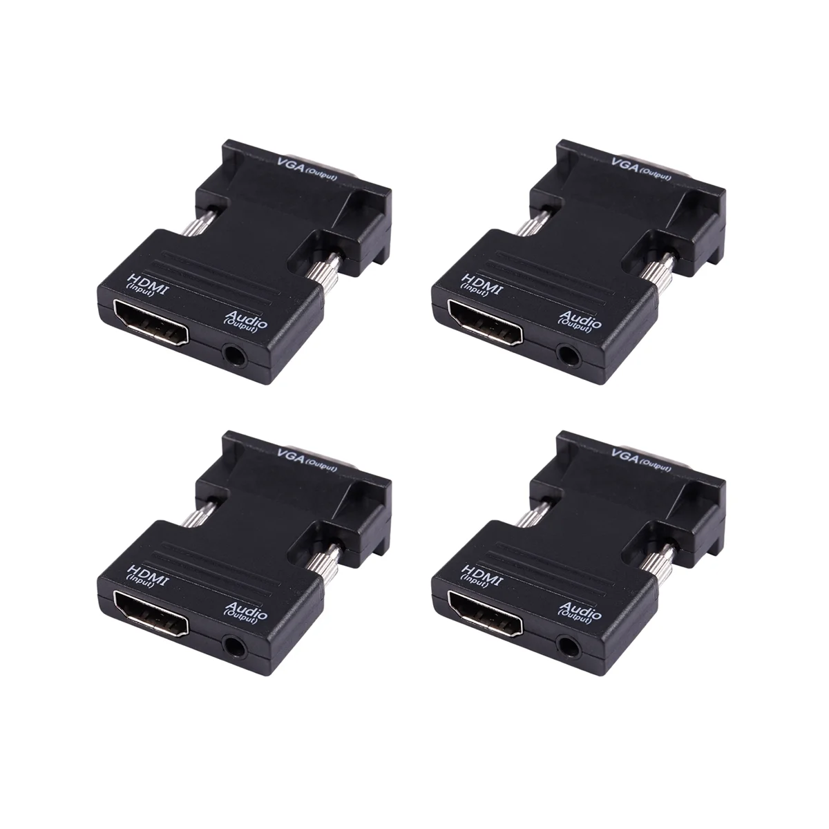 

Адаптер преобразователя кабеля с аудиовыходом 4X 1080P HDMI мама-VGA папа