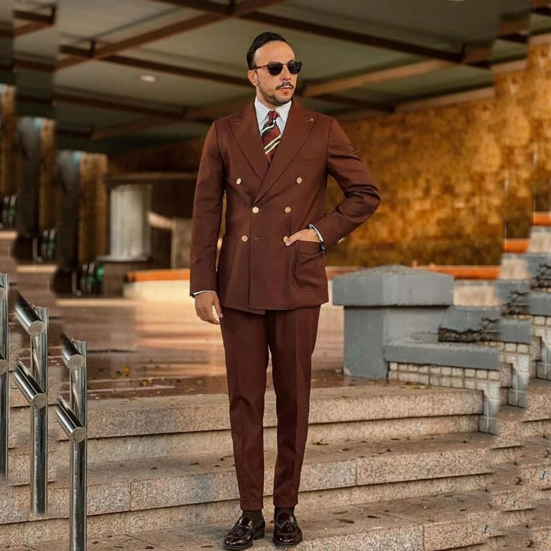 

Male Suits Slim Fit 2 Pieces Fashion Elegant Classic Men Wedding clothing Groom Costume Homme