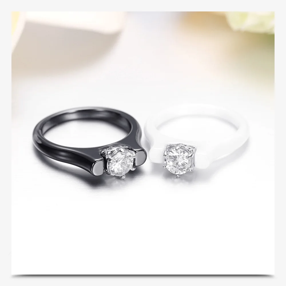 

2022 модные ювелирные изделия, винтажное элегантное керамическое кольцо, оптовая продажа, ювелирные изделия из циркония с кристаллом от Swarovski, 2 цвета, подходит для женщин