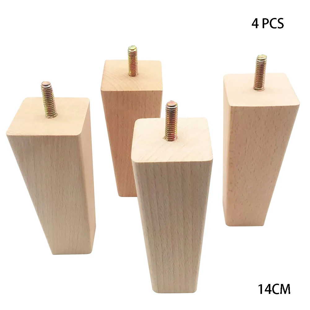 

4pcs Solid Replacement Furniture Leg Right Angle Parts Home Anti Moisture Tool DIY Reliable Square Table Feet Universal Wooden