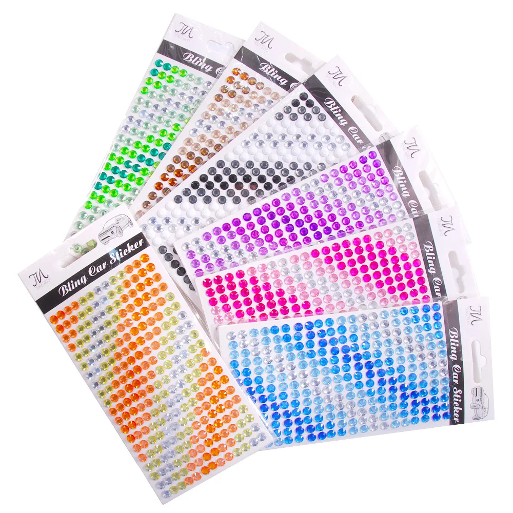 

New Acrylic Diamond Stickers Children's Gem Creative Stickers Decorative Gradient Color DIY Decorative Accessories Stickers