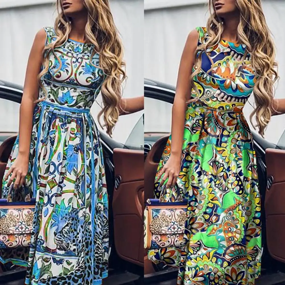 

Популярное женское платье, женское облегающее платье с широким подолом, модное вечерние тажное праздничное платье с принтом для пляжа