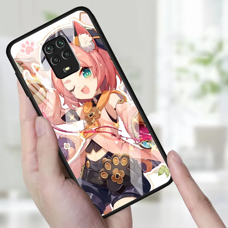 Чехол для телефона Xiaomi Redmi A7 A5 15 14C 13 14R 15C 12C 12 10X 10 9i 10C 9T 9A 9C 9 8A с закаленным стеклом Genshin Impact Diona (art.: 3920dd338b69c) - 3920dd338b69c