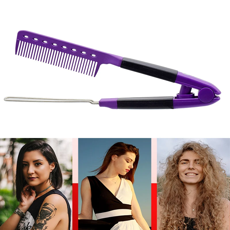 

V-образная моющаяся Складная Расческа для выпрямления волос, расческа для парикмахерской, аксессуар для парикмахерской, расческа для волос
