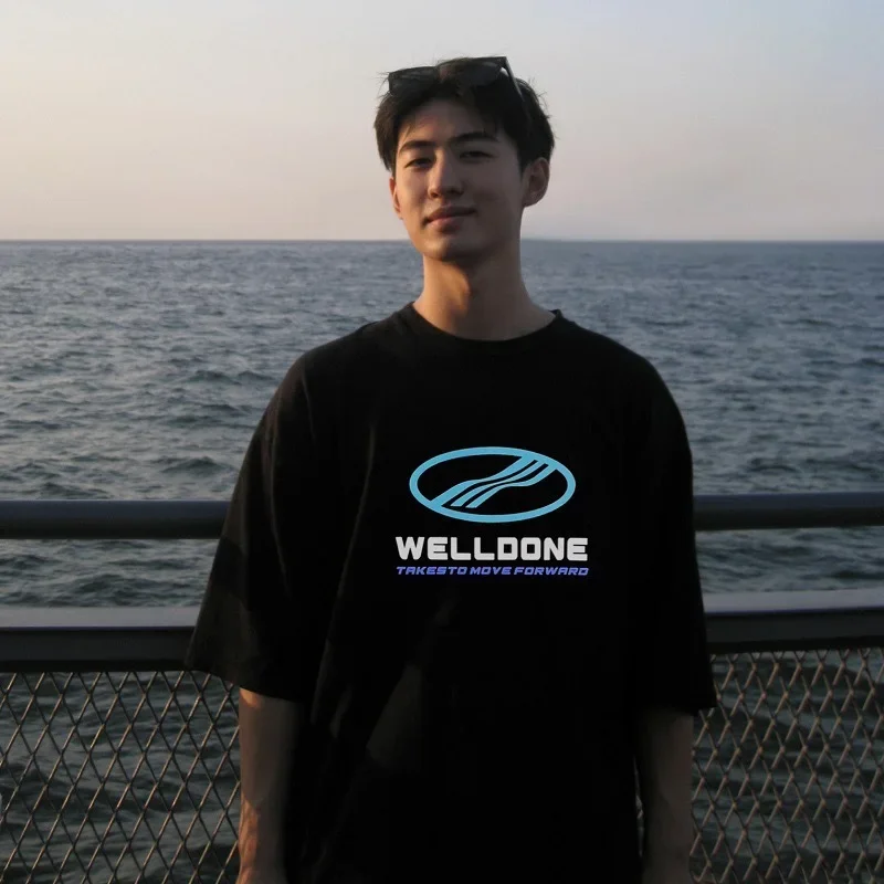 Welldone2024 весенне-летние новые футболки с коротким рукавом надписью и круглым