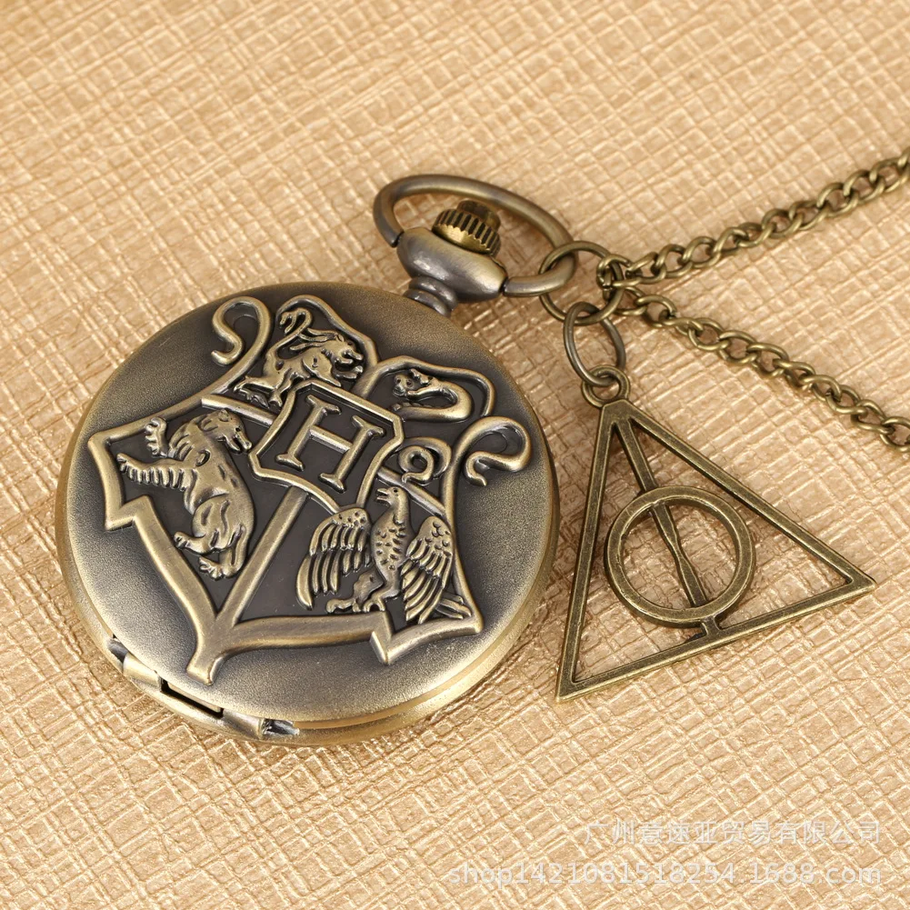 Новинка большие карманные часы Harried в стиле ретро с ожерельем аксессуары для