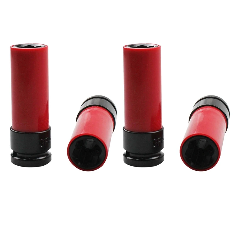 

2X Protective Lug Nut Socket For Mercedes With 17Mm Convex, Flower Head Lug Nuts