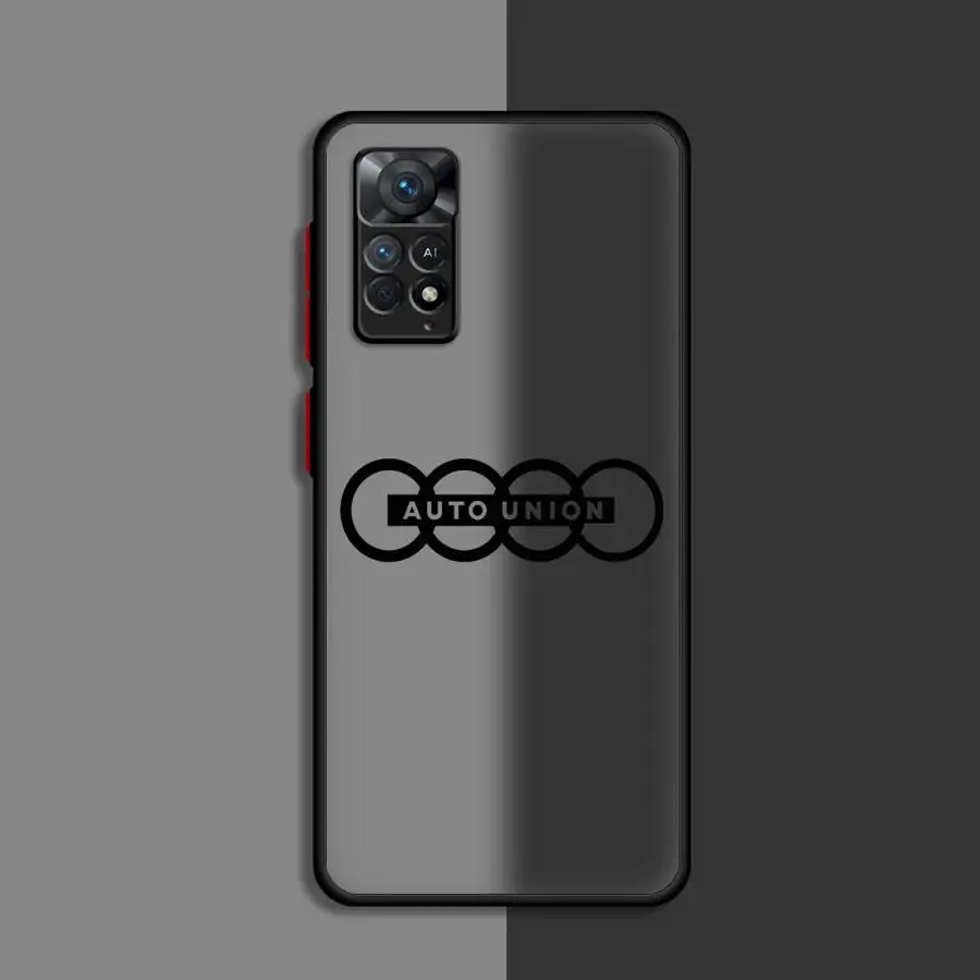 A-Audi RS Sport Car Phone Case for Xiaomi Redmi 13C 12 10C 12C 5G 9 10 9A 9T A1 A2 9C Plus K40 Pro Shockproof Matte Cover Cases