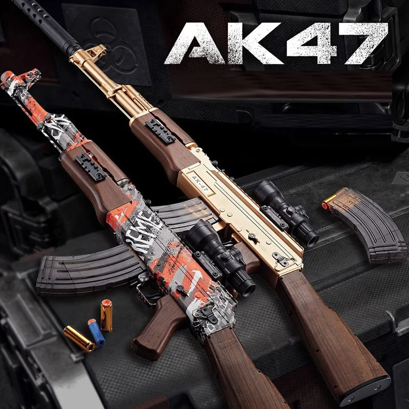 

Игрушечный пистолет Ak47, искусственная винтовка, бластер, стрельба, игрушка, Снайпер со стандартным дизайном для детей, Пистолеты для взросл...
