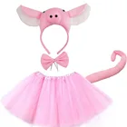 Женская розовая юбка-пачка для девочек, Детский костюм на день рождения, реквизит для детского костюма, косплея, Хэллоуина