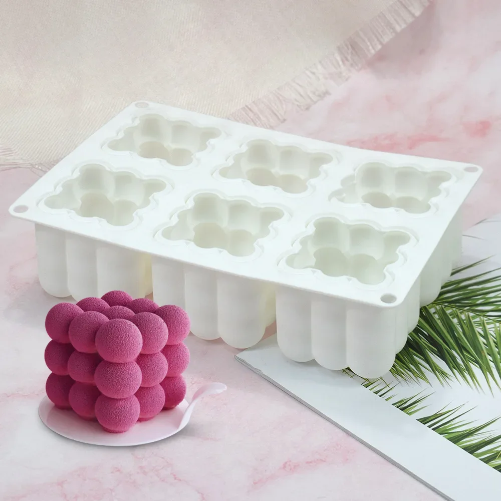

Mousse baked chocolate magic balls, hand-made soap candle molds made of silicone