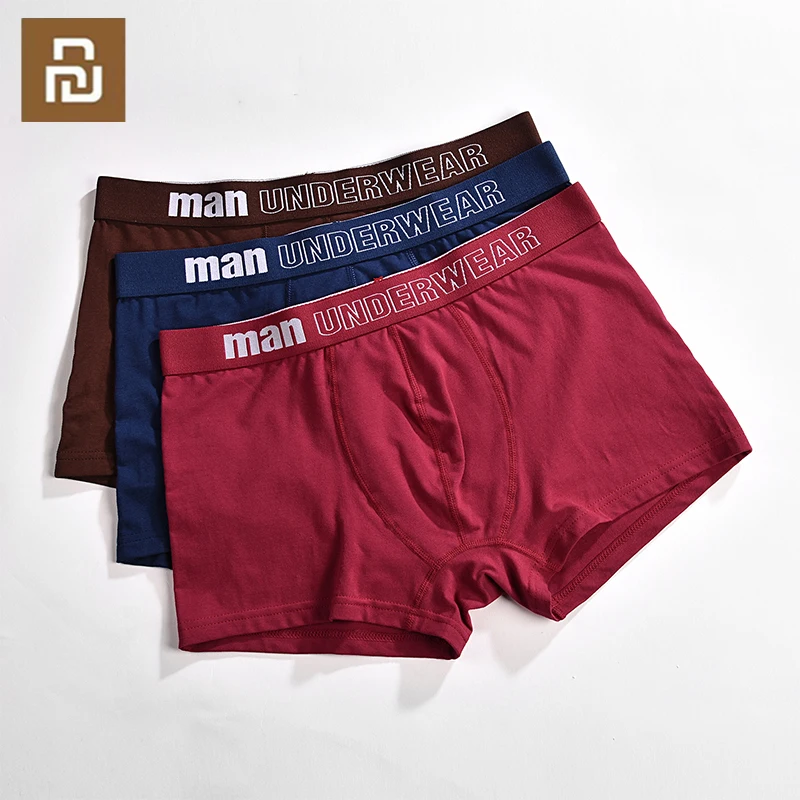 

Трусы-боксеры Xiaomi Mijia, хлопковые, однотонные, 4 шт./лот