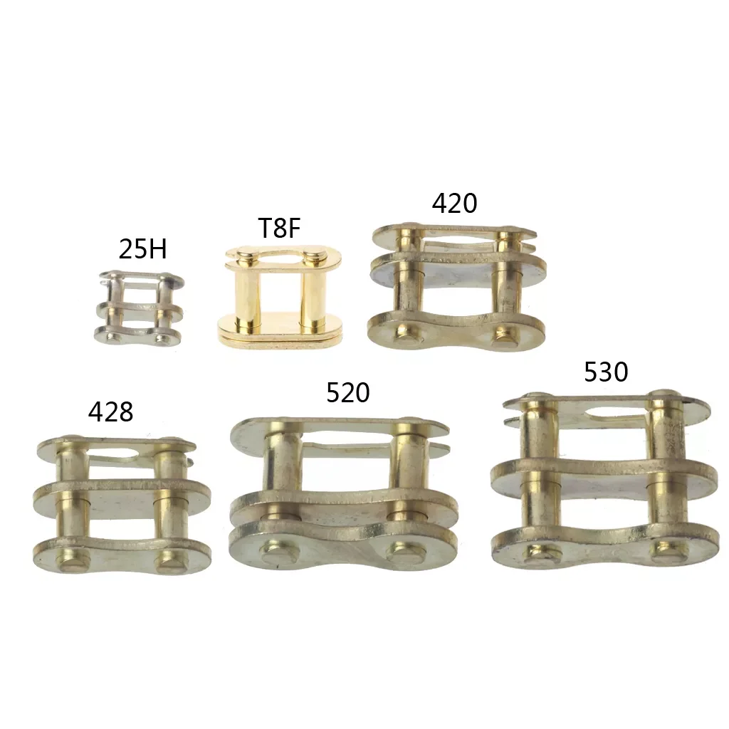 

Motorcycle Chain Buckle Ring Link 25H# T8F# 420# 428# 520# 530# Golden