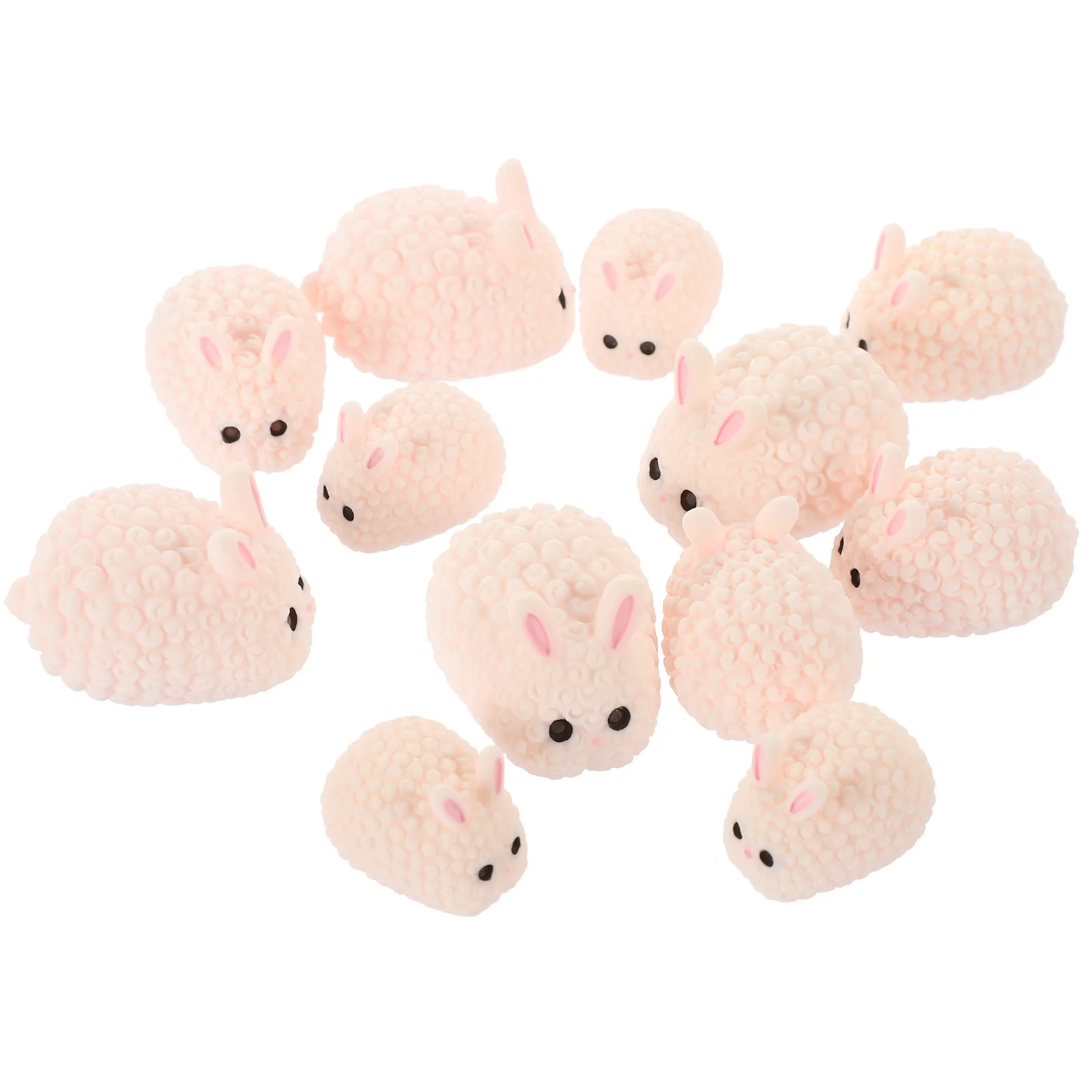 

12 Pcs The Perfect Gift Rabbit Figurine Modeling Easter Decor Garden Sculpture Resin Figurines Ornament