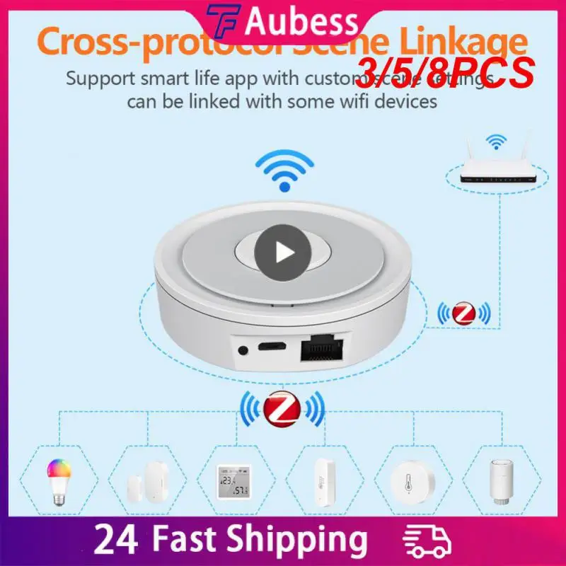 

3/5/8PCS Wireless Remote Controller Remote Control Zigbee Gateway App Control Support Ota Mesh Hub Bridge Smart Home New Tuya
