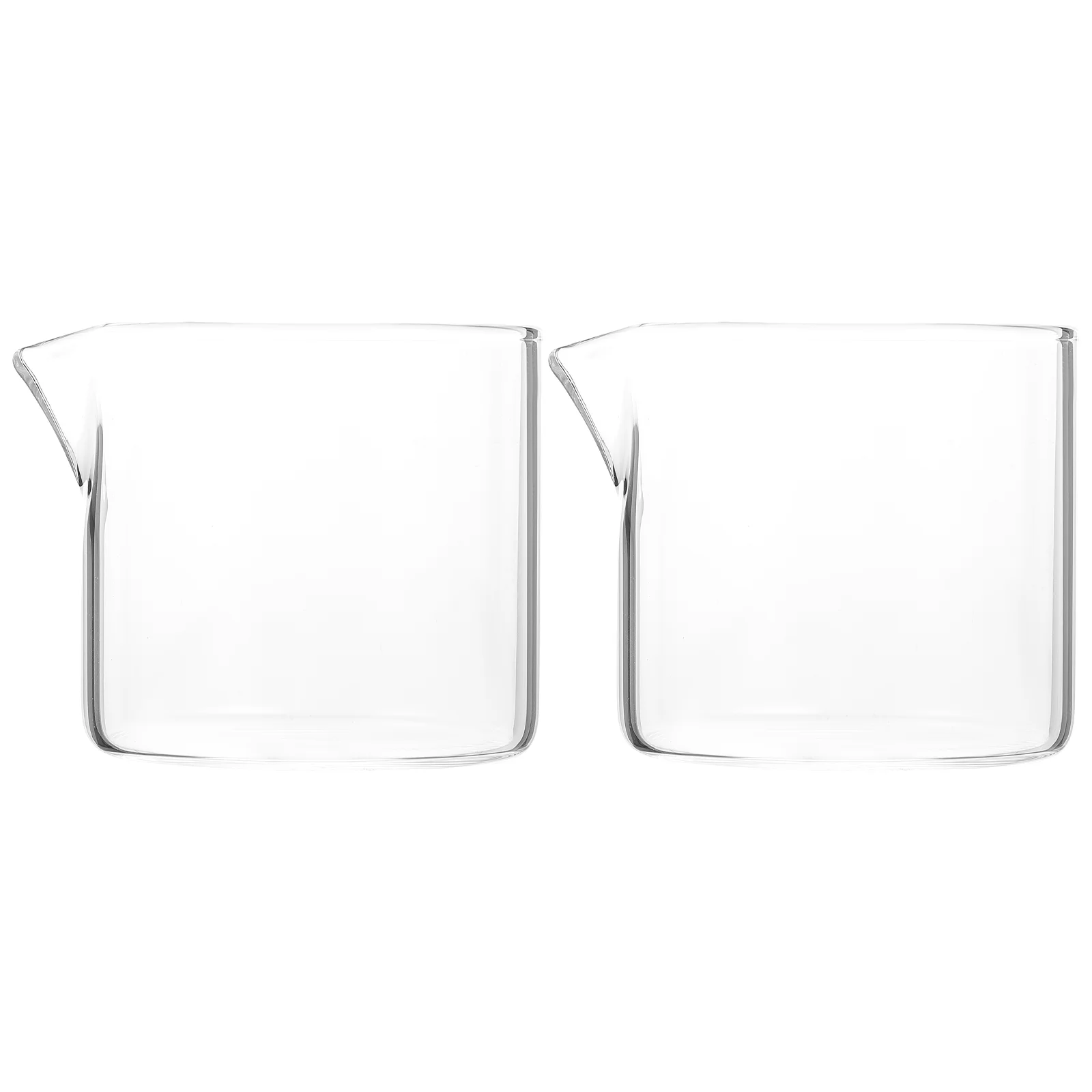 

2pcs Small Glass Jugs Coffee Cups Cups Glass Cups Containers