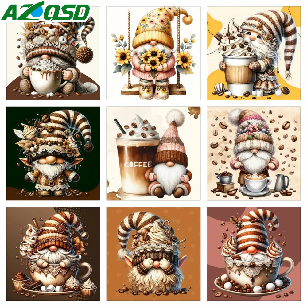 AZQSD Комплект Алмазной Живописи 30x30 См Круглые Квадратные Бриллианты Тигр Панда