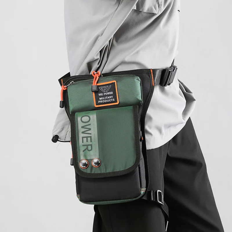 

Hip Crossbody Pack Bag Waist Shoulder Riding Waterproof Outdoor Motorcycle Pack Travel Belt Men's Chest Bags Men Nylon Thigh Bag