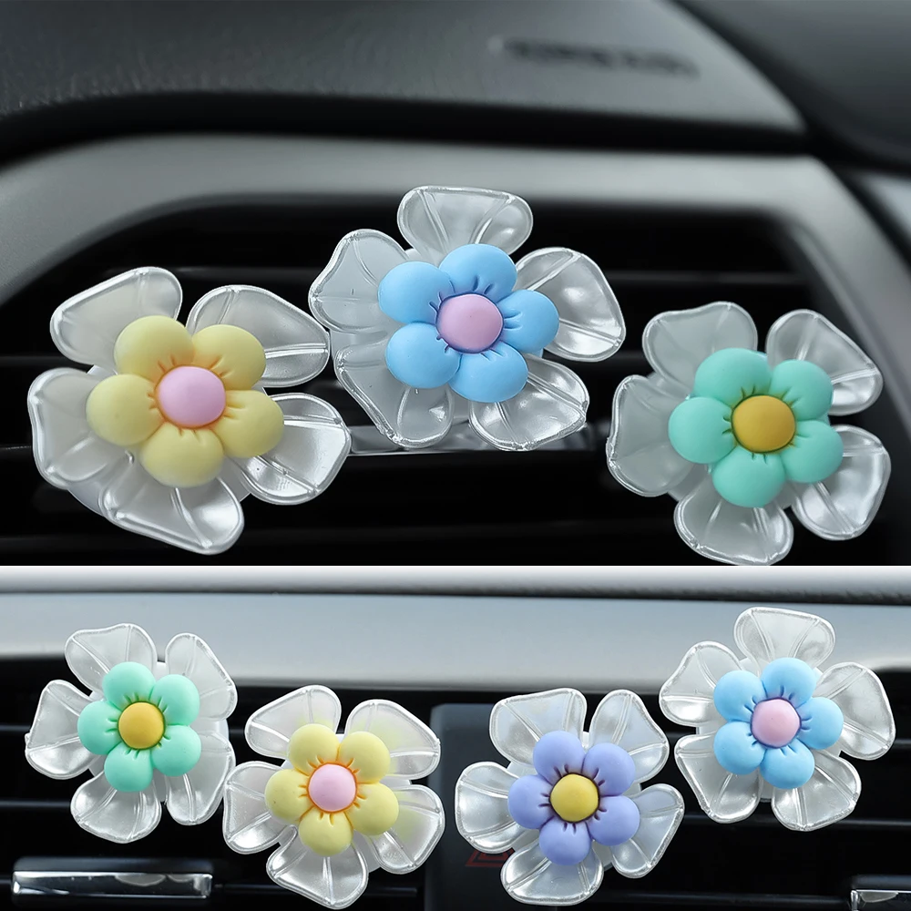 

Car Air Outlet Vent Flower Aromatherapy Air Outlet Decoration Perfume Clip Air Freshener Colorful Flora Decor Auto Accessories