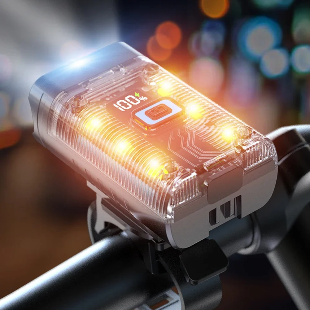 Передняя лампа для велосипеда перезаряжаемая от USB горного MTB дисплей мощности