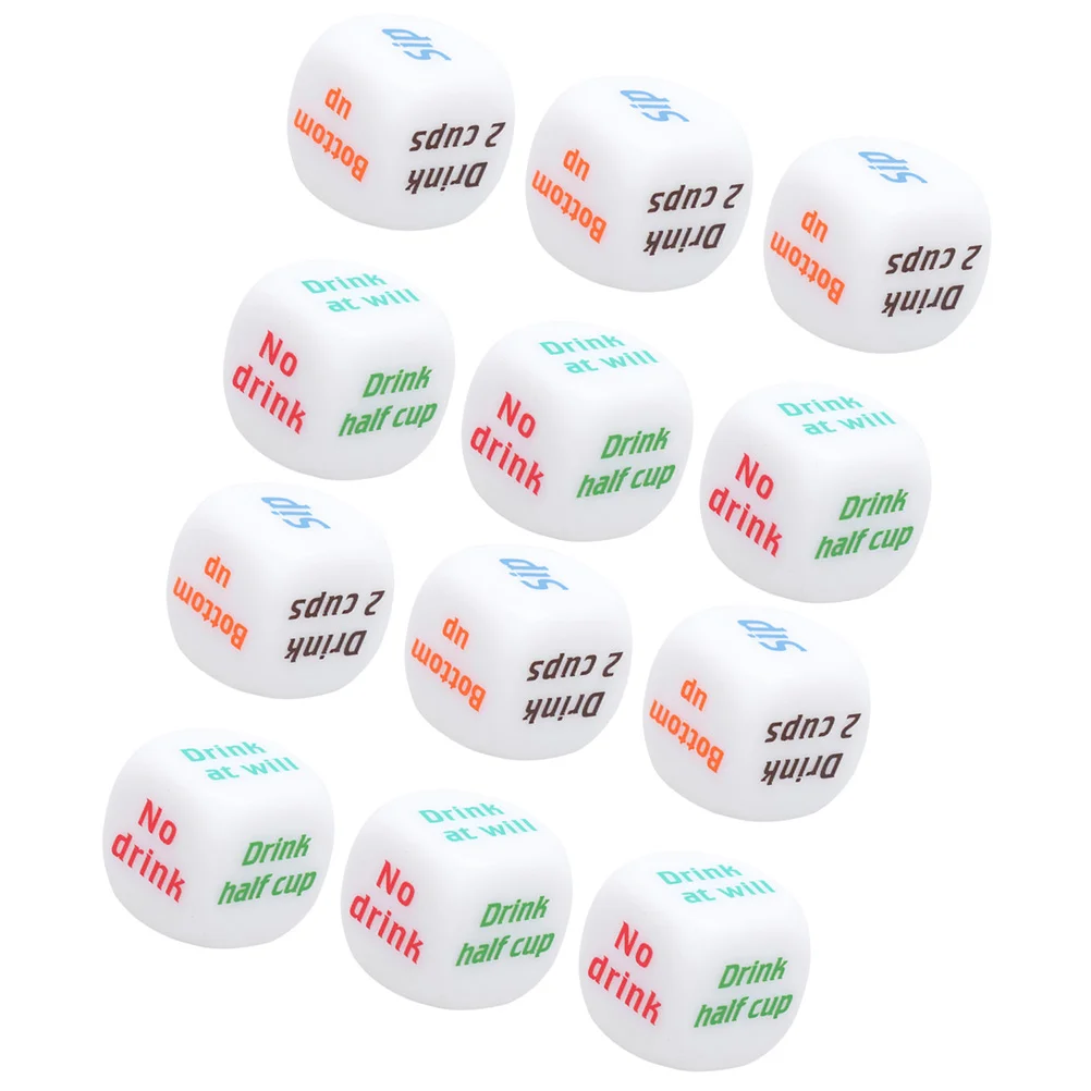 

12 шт., детские акриловые кости для напитков