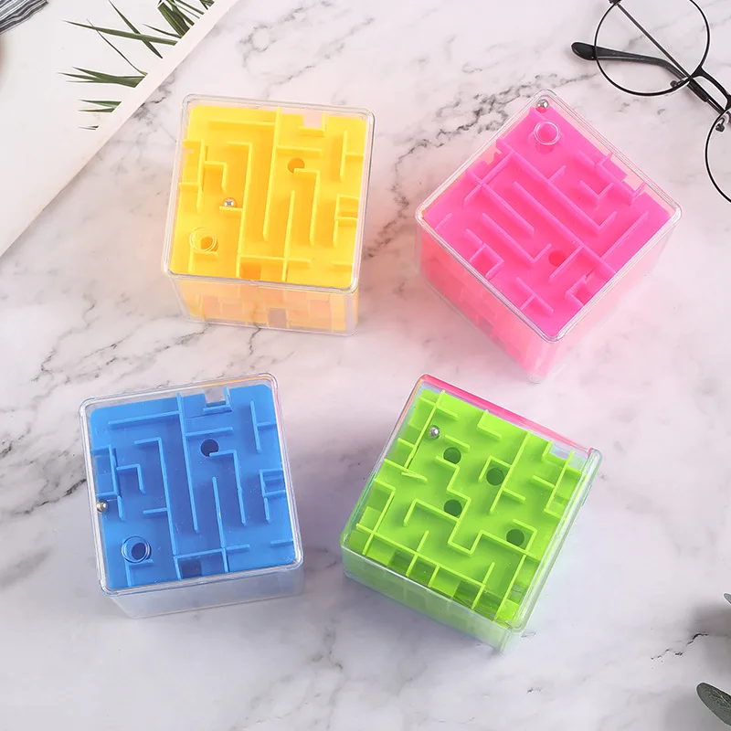 

Anti Stress Cube Toys Transparent 3d Walking Bead Maze 720-degree Rotating Track Intelligence Puzzle Decompression for Kids Baby