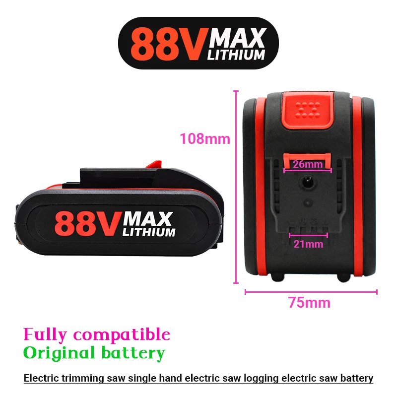 

2022brand new88V 18650 Lithium Battery 12.8Ah Electric Tools Battery For Wireless Wrench Mini Chain Saw Electric Drill ect