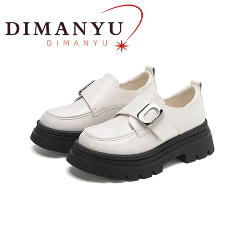 Лоферы из натуральной кожи для женщин в британском стиле весна 2024 Новая удобная