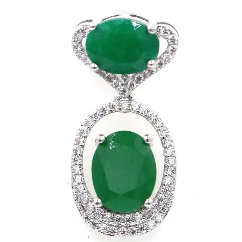 

Кулон из серебра 925 пробы с синим топазом, турмалином, зеленым изумрудом, красным Рубином, пурпурной шпинелью, белым кубическим цирконием для повседневной носки, 4 г